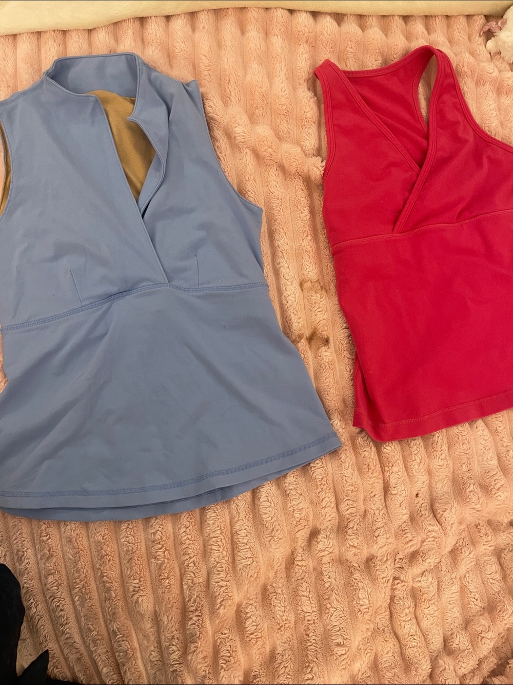 lululemon athletica Light Blue Tank & Bright Pink Tank Pair